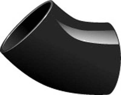 MA Bend without coupling - 58mm, 58mm, 45°, 50