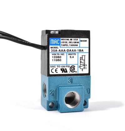 MAC 35A-ACA-DDBA-1BA 3-Way Solenoid Valve 1/8" 12VDC