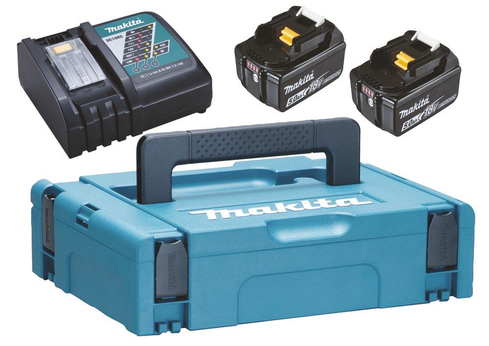 Makita 197624-2 Battery set with charger - 18V, 5AH, 2PCS