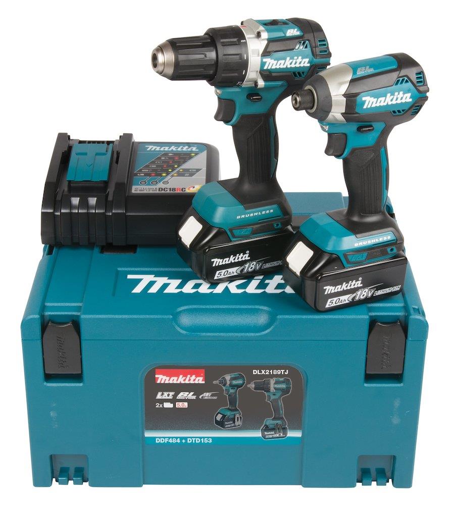 Makita DLX2189TJ Cordless Power Pack 2 machines - 18V, 5AH, 2PCS