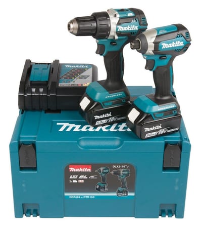 Makita DLX2189TJ Cordless Power Pack 2 machines - 18V, 5AH, 2PCS