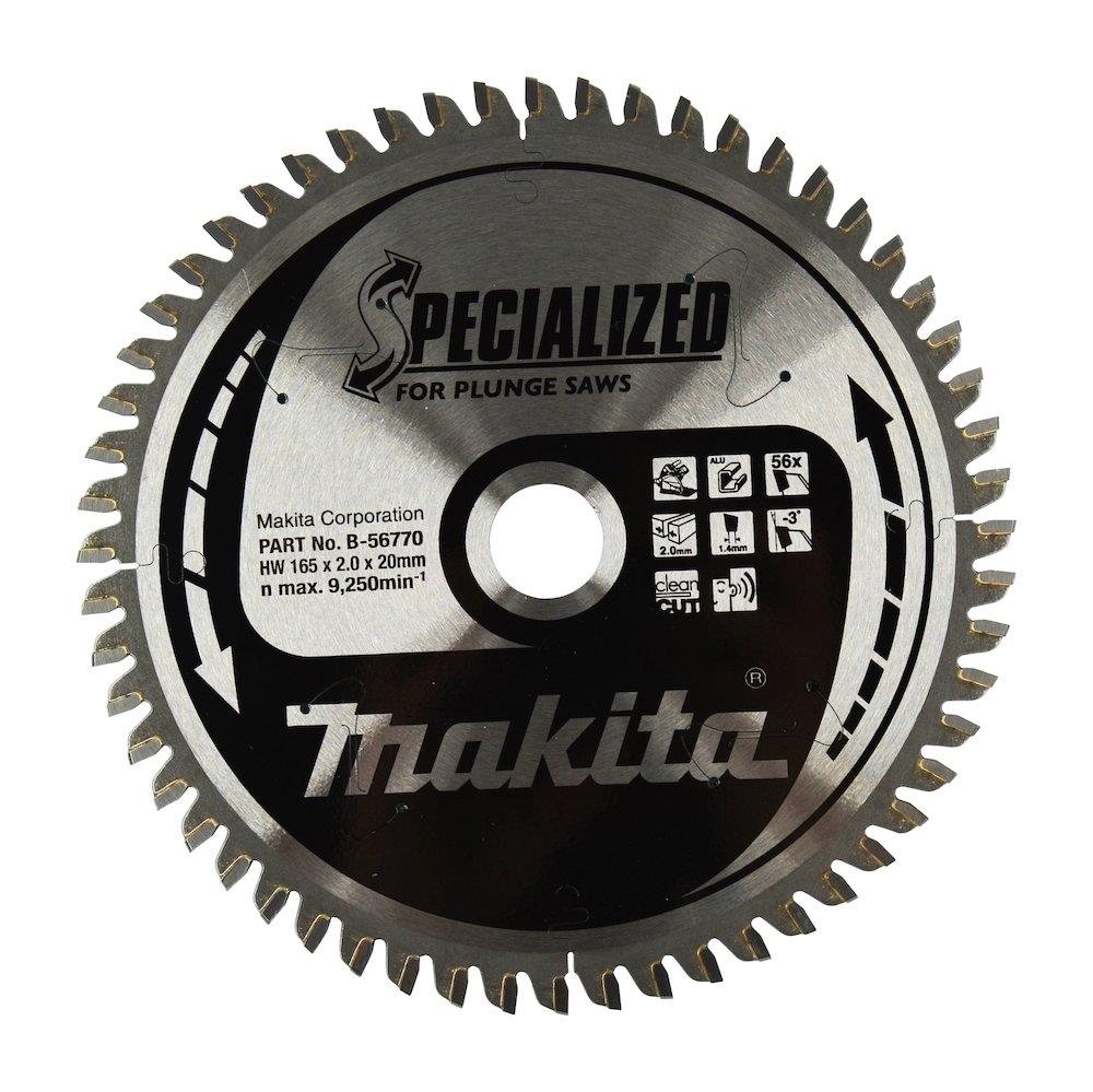 Makita Saw Blade Submersible Saw - 165mm, 20mm, 56PCS, 2mm, Aluminium