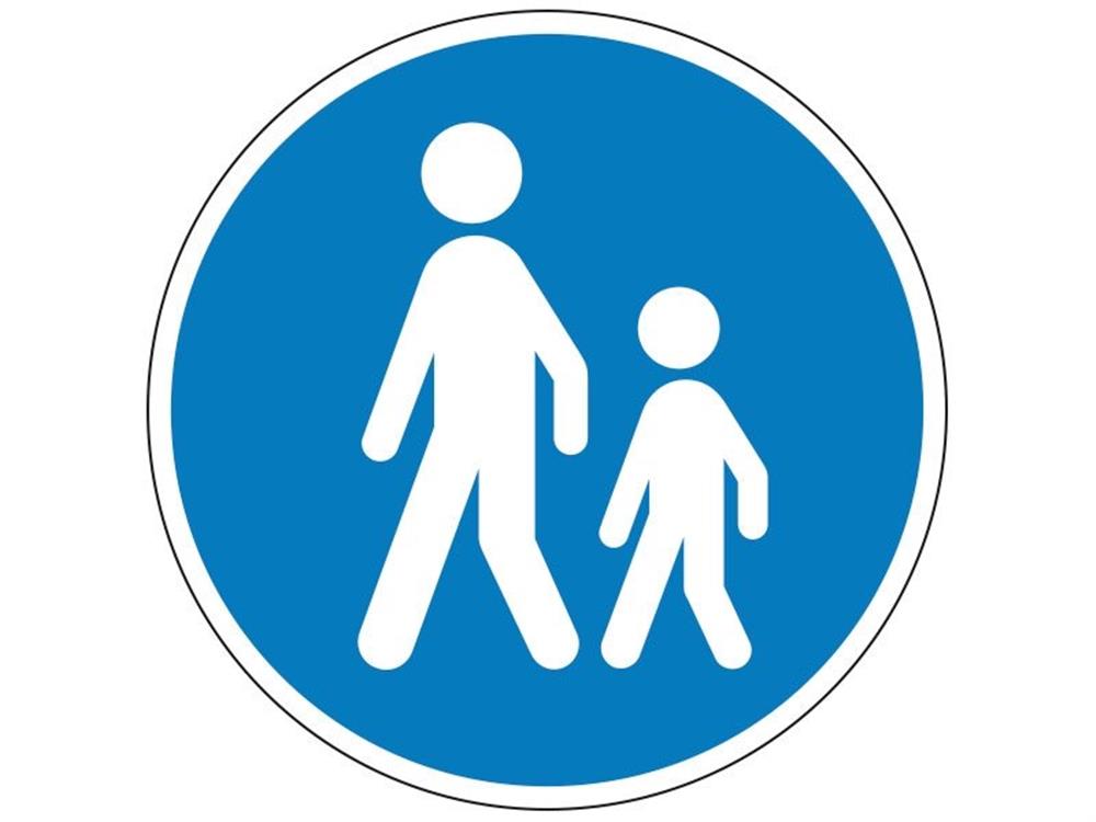 Mandatory Sign footpath D22 - 70cm