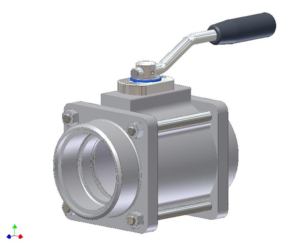 Manntek Ball valve manual single acting welding end aluminium - 3"
