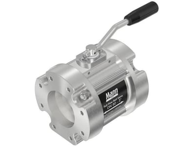 Manntek Ball valve manual single-acting TW flange aluminium - 3"
