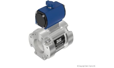 Manntek Ball valve w. actuator single-acting TW flange aluminium - 3"