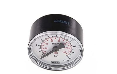 Manometer rear entry - 40mm, 0bar, 4bar, 1/8"