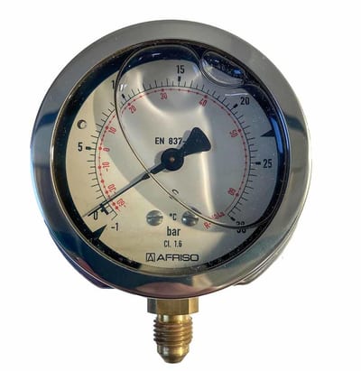 Manometer - R404A, -1 - 30bar, 63mm