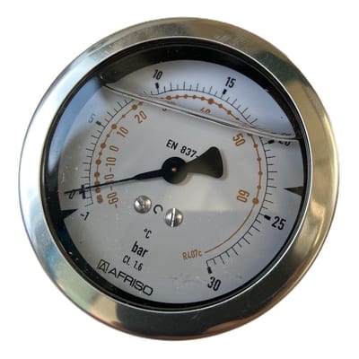 Manometer 10400028 R407C, -1 - 30bar, 63mm
