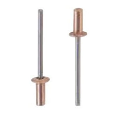 Masterfix 1281 closed Rivet copper/stainless round-head - 3.2mm, 8mm, 1,0-3,0mm