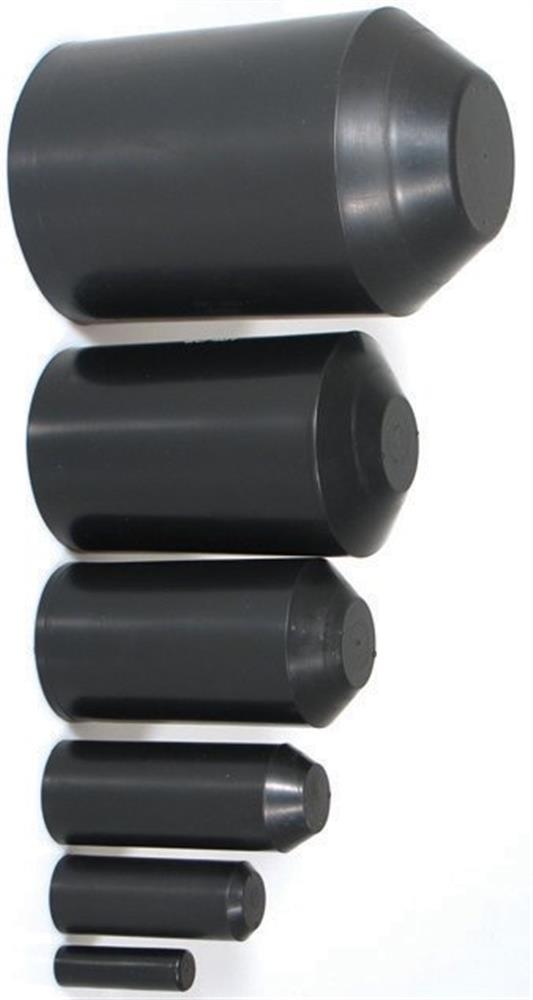 Melbye MEC 110 Heat Shrink Cap with adhesive medium wall - 14mm, 5mm, black, PEX ( Polyolefin )
