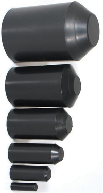 Melbye MEC 110 Heat Shrink Cap with adhesive medium wall - 14mm, 5mm, black, PEX ( Polyolefin )