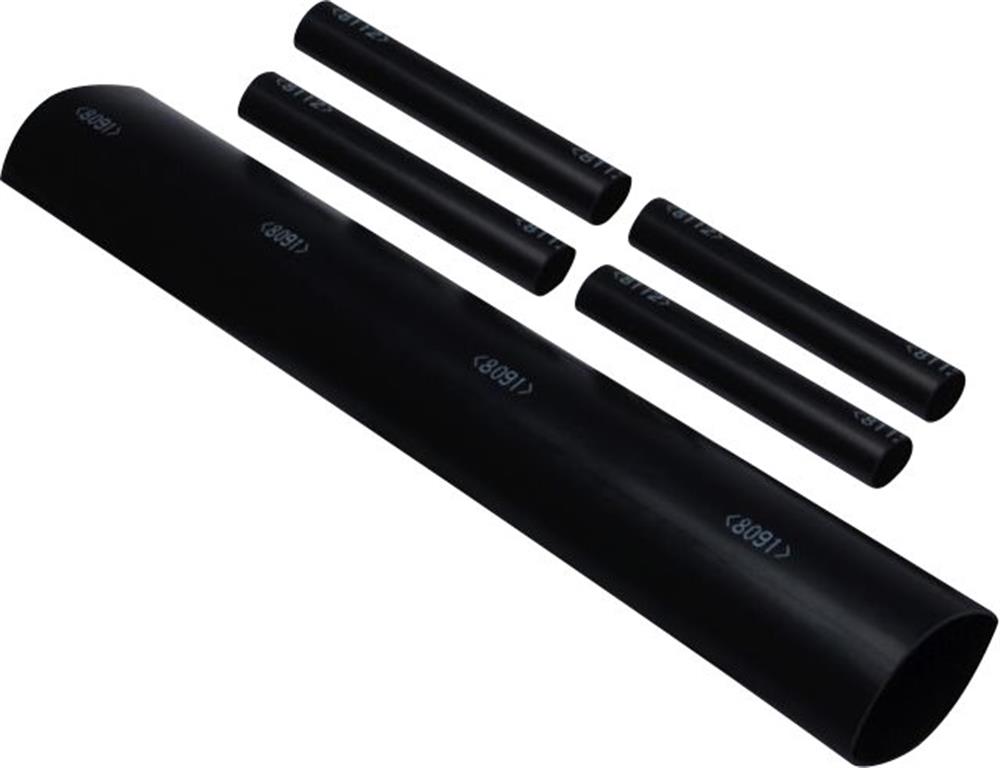Melbye MLV-0 Heat Shrink Sleeve Set - 4 x 1,5 - 10 mm², black
