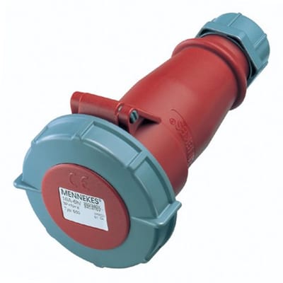 Mennekes AM-Top 2177A CEE Extension Connector - 4P, 32A, 380V, H3, red