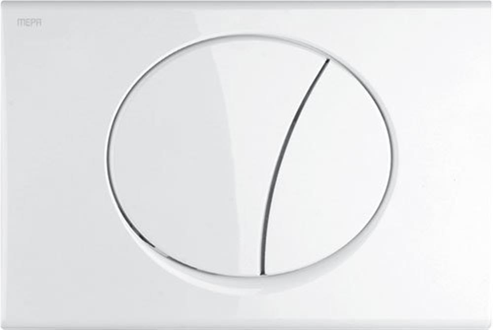 MEPA Sun Front-Operated Flush Plate White - Dual-Flush Mechanical