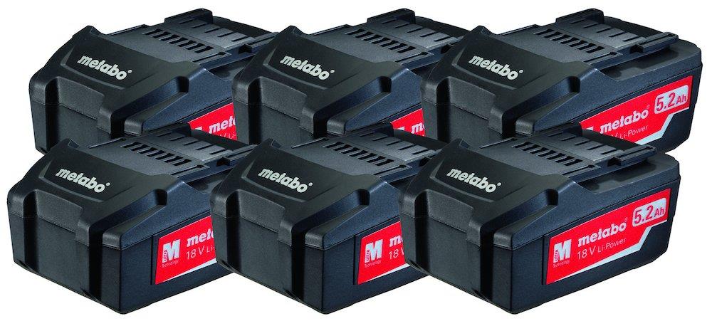 Metabo Battery set - 18V, 5,2AH, 6PCS