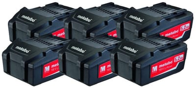 Metabo Battery set - 18V, 5,2AH, 6PCS