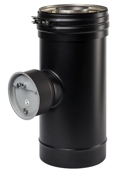 Metalbestos WooD Chimney Pipe with draft stabilizer - 5", 130mm, 500mm