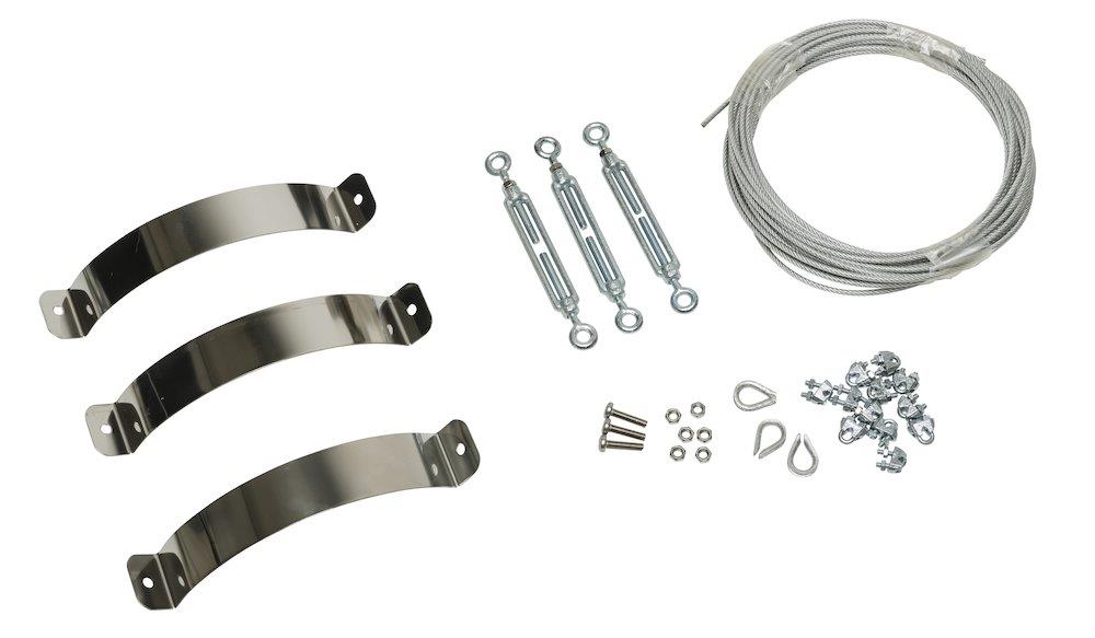 Metalbestos WooD Guy Wire Set with 10 meters wire - 4", 100mm
