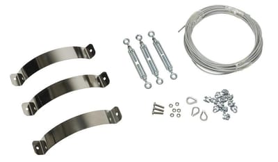 Metalbestos WooD Guy Wire Set with 10 meters wire - 4", 100mm