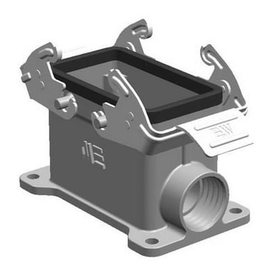 Mete 10X16A Socket housing - Aluminium, grey