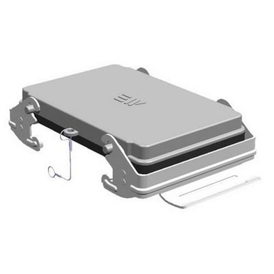 Mete 48 x 16A Blind Cover with bracket Aluminium grey - 48P