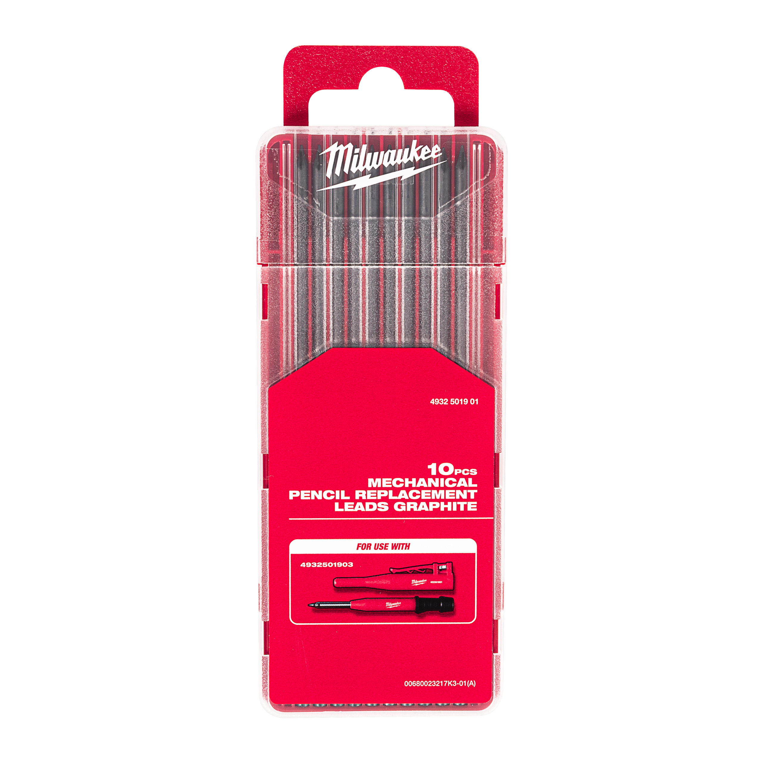 Milwaukee Mechanical Pencil Replacement Leads, Graphite, 10-Pack (4932501901)