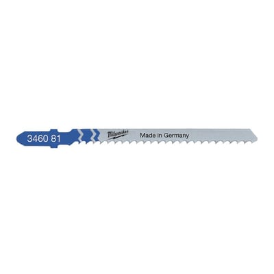 Milwaukee Jigsaw Blade T227D - 100mm, aluminium, non-ferrous metal, plastic, 75mm, 9 TPI, 5PCS