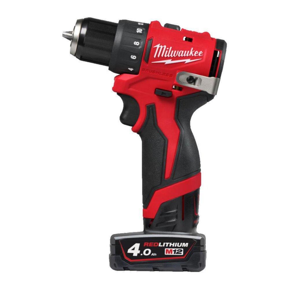 Milwaukee M12 BLDDRC-402C Cordless Drill-/Screwdriver - 12V, 2PCS, 40Nm, 4AH