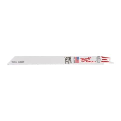 Milwaukee Sawzall Thin Kerf Reciprocating Saw Blade - 230mm, 14 TPI, steel, stainless steel, not-ferrous metal, 5