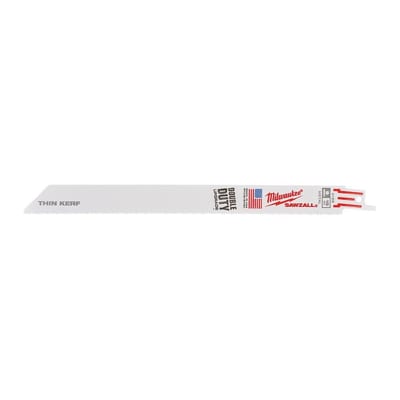Milwaukee Sawzall Thin Kerf Reciprocating Saw Blade - 230mm, 18 TPI, steel, stainless steel, not-ferrous metal, 5