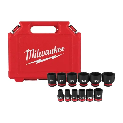 (12PC) SHOCKWAVE™ Impact Duty 3/8" Drive 6 Point Socket Sets