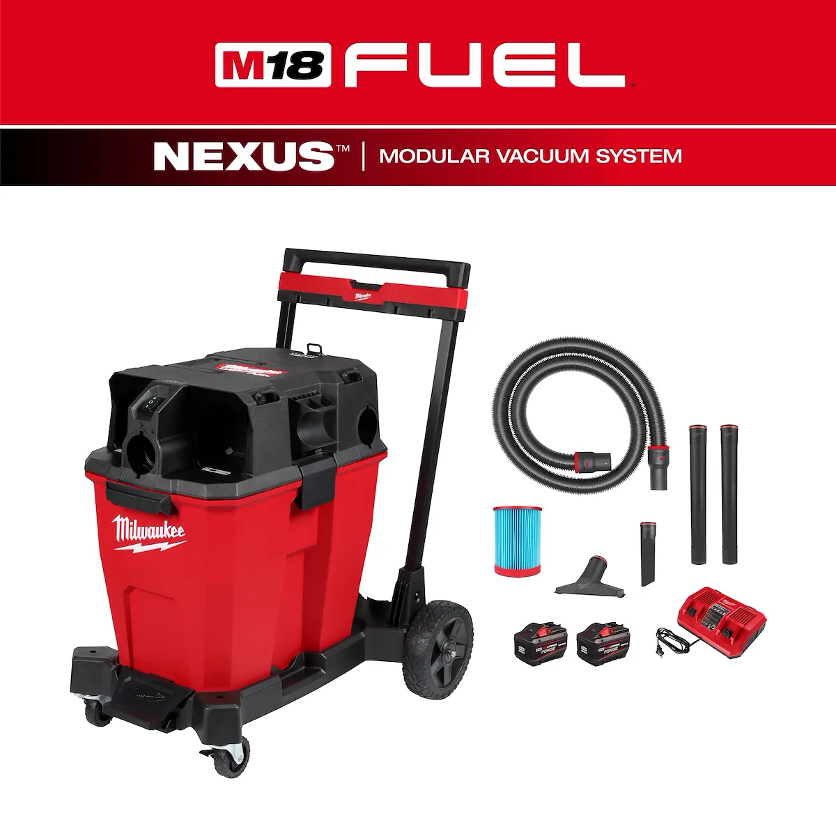 M18 FUEL12 Gallon Dual-Battery Wet/Dry Vacuum Kit