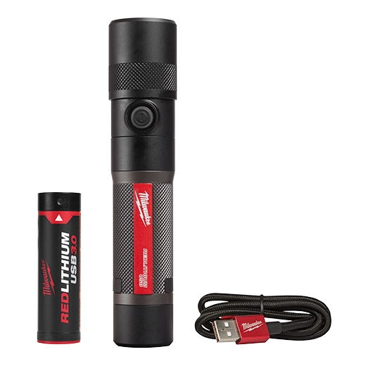USB Rechargeable 1100L Twist Focus Flashlight