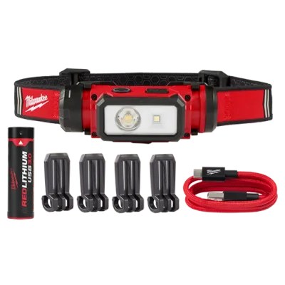REDLTHIUM™ 600 Lumen USB Rechargeable Hard Hat Headlamp