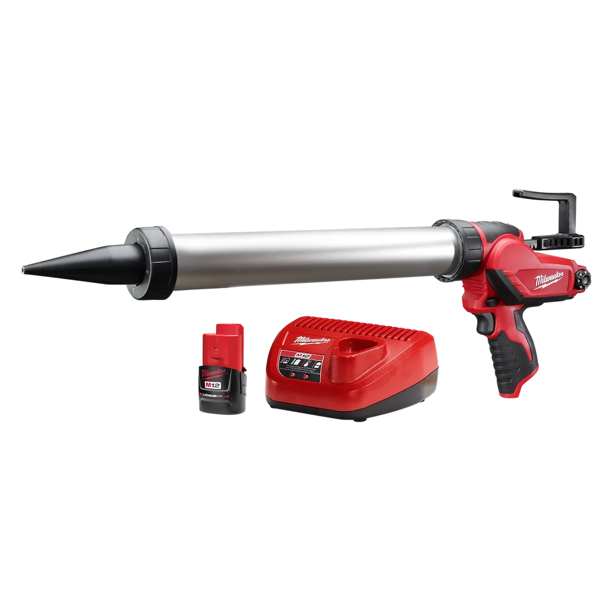 12-Volt twenty ounce aluminum barrel sausage style caulk and adhesive gun