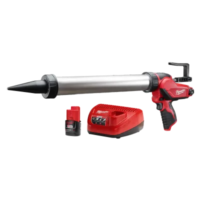 12-Volt twenty ounce aluminum barrel sausage style caulk and adhesive gun