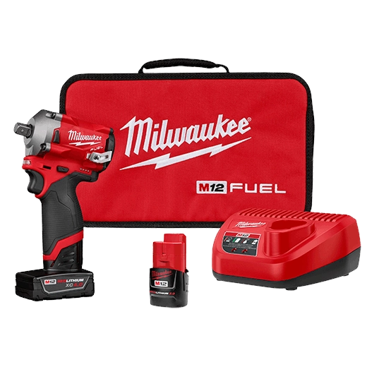 M12 FUEL Stubby 1/2" Pin Impact Wrench Kit