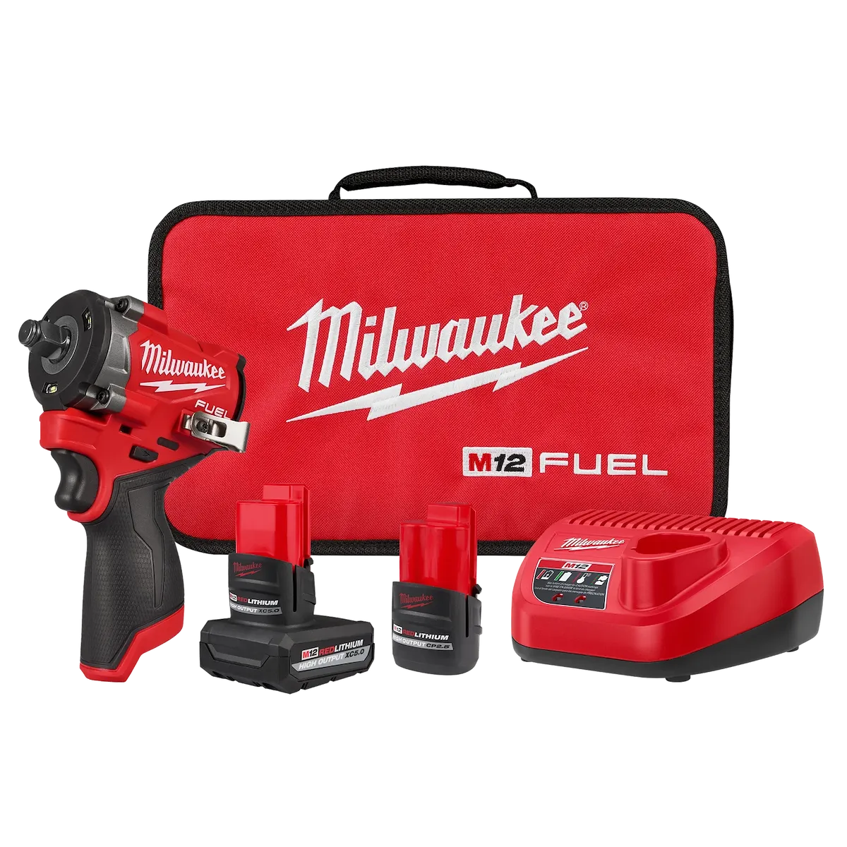 1/2" M12 FUEL™ Stubby Impact Wrench Kit