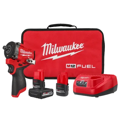 1/2" M12 FUEL™ Stubby Impact Wrench Kit