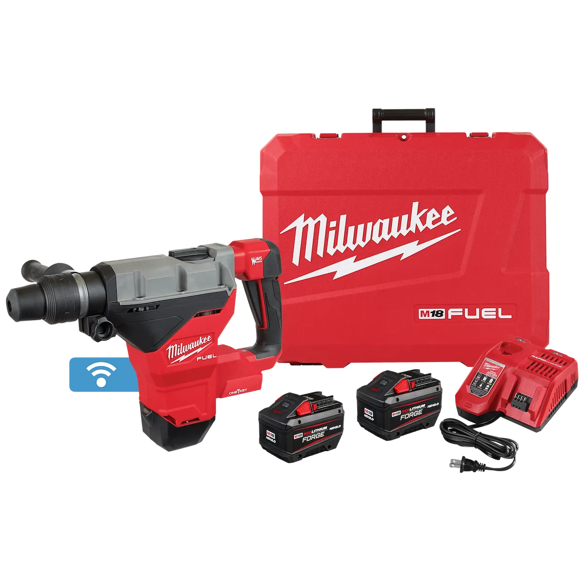 M18 FUEL 1-3/4” SDS Max Rotary Hammer w/ ONE KEY Kit w/ (2) 12.0 Batteries
