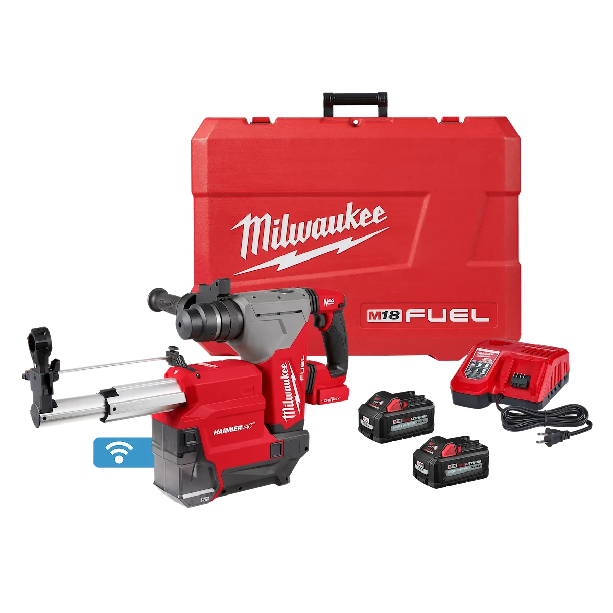 M18 FUEL 1-1/8" SDS Plus Rotary Hammer w/ ONE-KEY Dust Extractor Kit