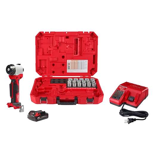 Milwaukee M18™ Cable Stripper Kit with 17 Cu THHN / XHHW Bushings provides safer stripping than with a knife.