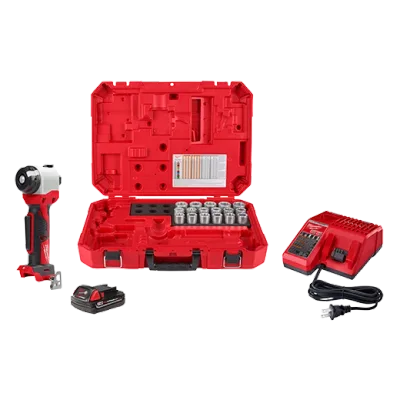 Milwaukee M18™ Cable Stripper Kit with 17 Cu THHN / XHHW Bushings provides safer stripping than with a knife.