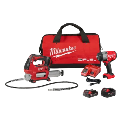 Milwaukee Tool M18 FUEL™ 1/2" High Torque Impact Wrench w/Friction Ring & Grease Gun 2967-22GG