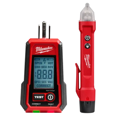 Digital GFCI Receptacle Tester & Voltage Detector w/ LED