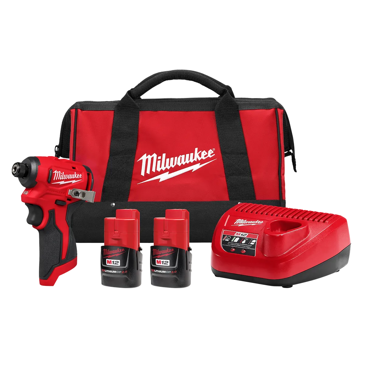 M12 Subcompact Brushless 1/4" Hex Impact Driver Kit