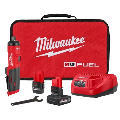 M12 FUEL 1/4" Straight Die Grinder Kit