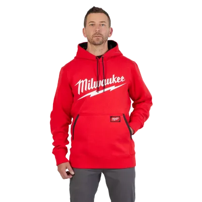 Midweight Pullover Hoodie - Logo Red M
