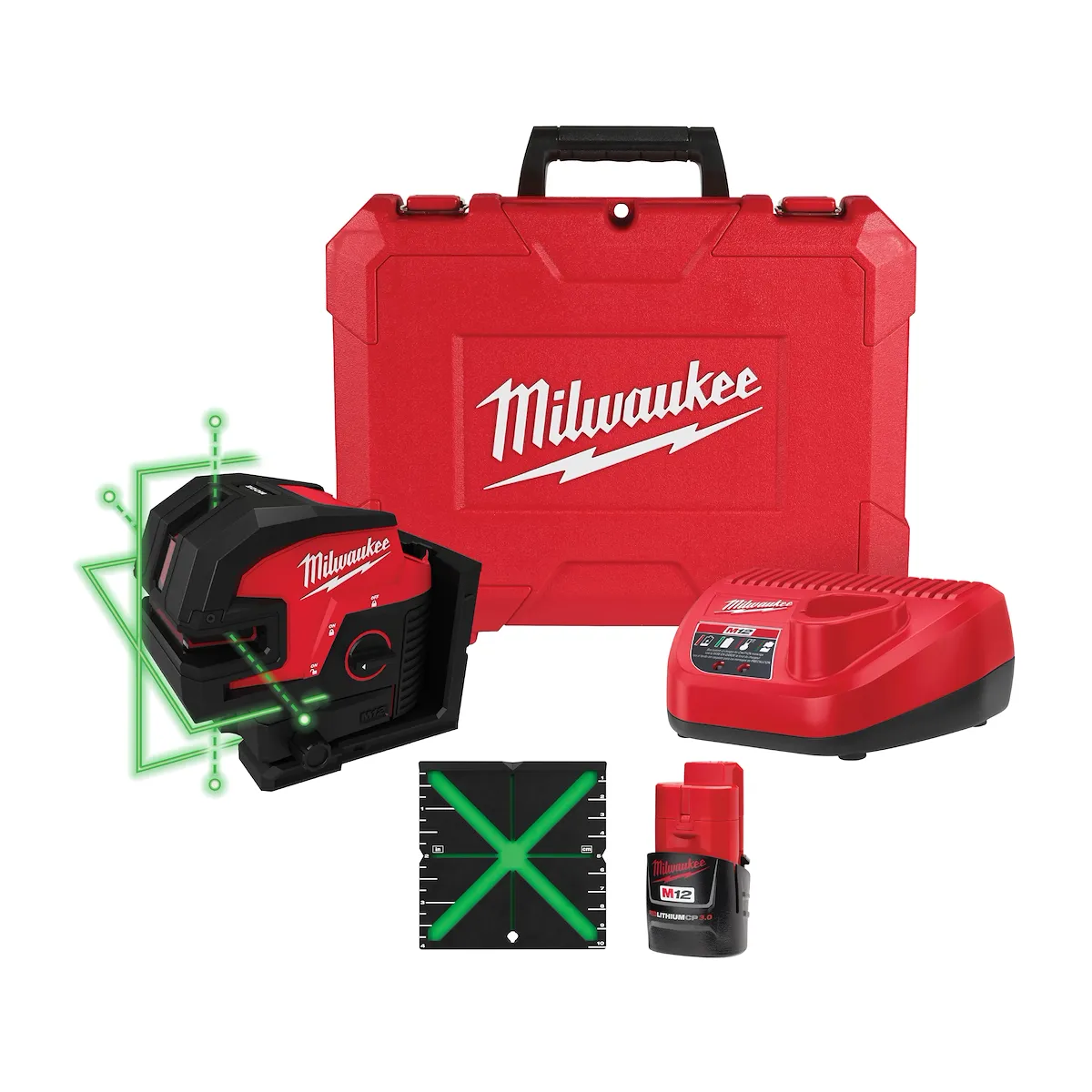 M12™ Green Cross Line & 4-Points Laser Kit